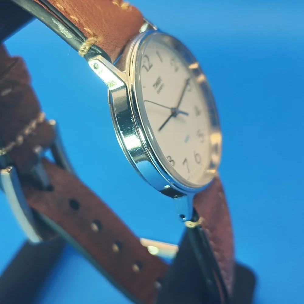Vintage 2007 Timex 32mm Mens Quartz Dress Watch New Leather Strap‎ RESTORED - Picture 3 of 12